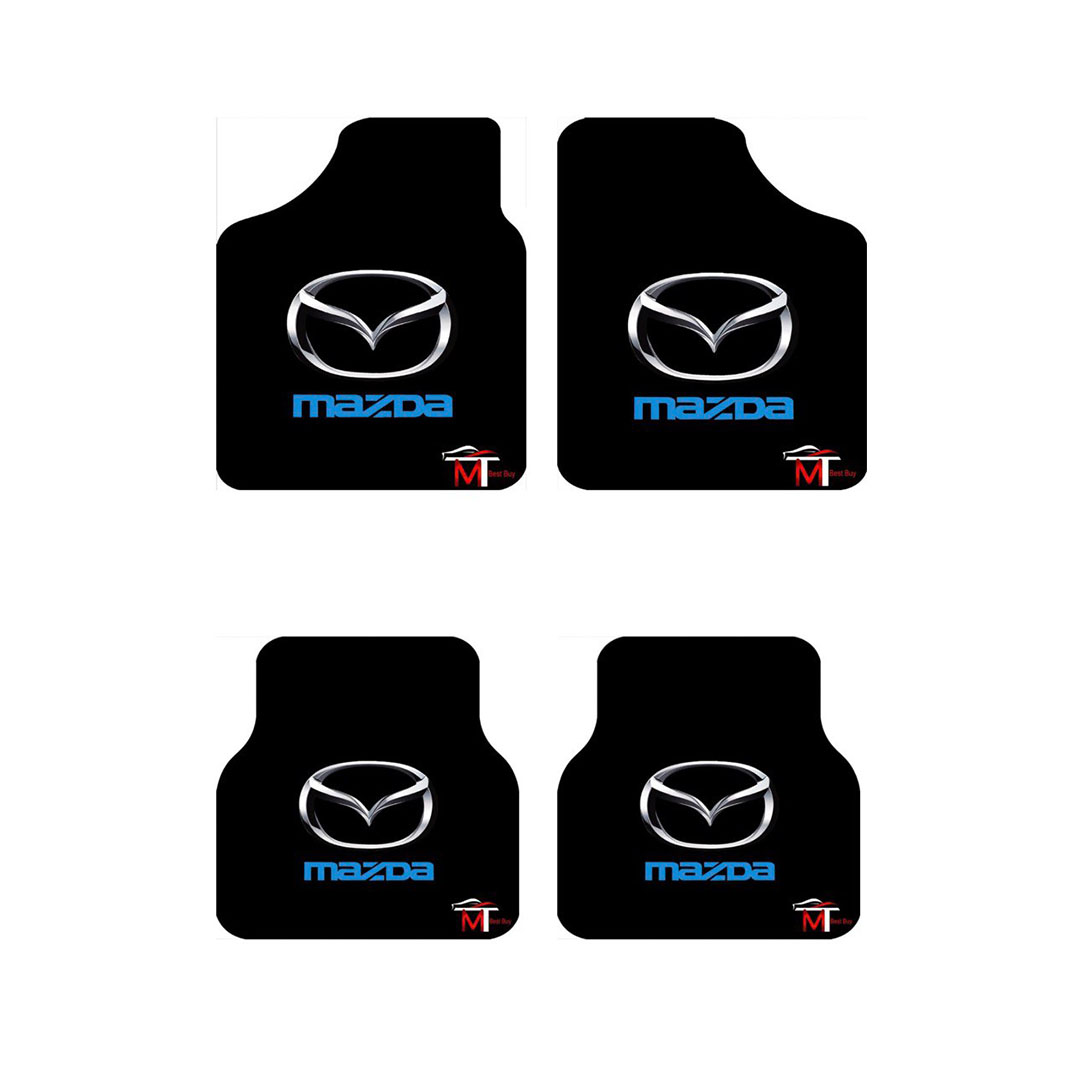 دواسة للسيارة - مازدا - 4 قطع - أسود