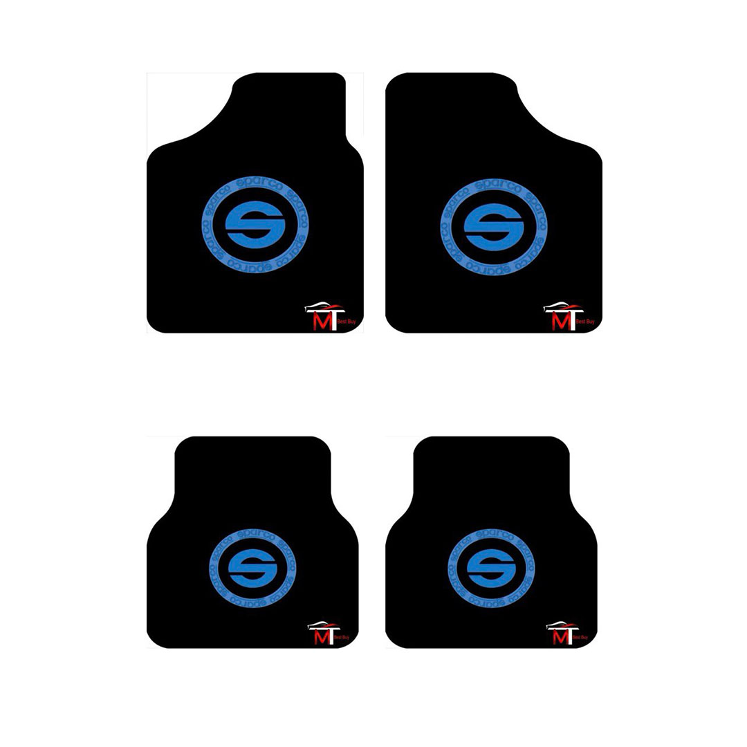 دواسة للسيارة - سباراكو - 4 قطع - أسود