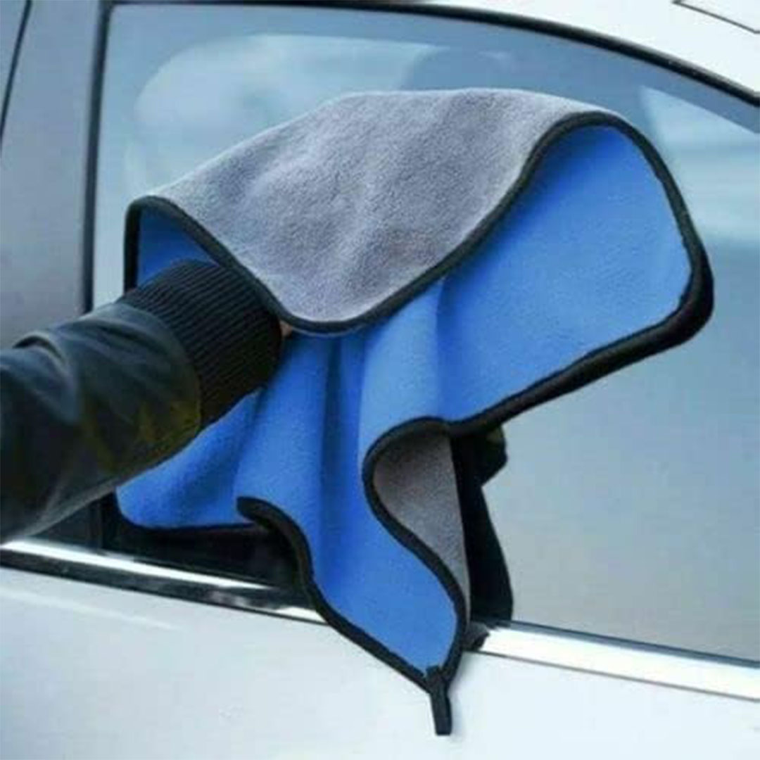 فوطة تنظيف مايكروفايبر - أزرق / رمادي