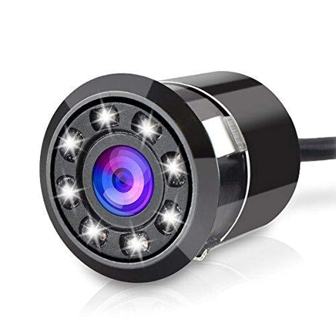 كاميرا الرؤية الخلفية للسيارات - 8 لمبات ليد - أسود
