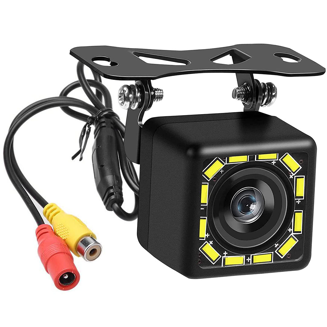 كاميرا خلفية للسيارات - 12 لمبات ليد - أسود