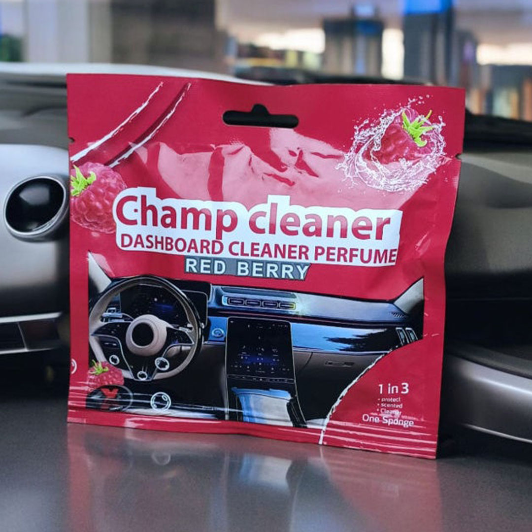 اسفنجة لتلميع تابلوه السيارة - برائحة توت احمر