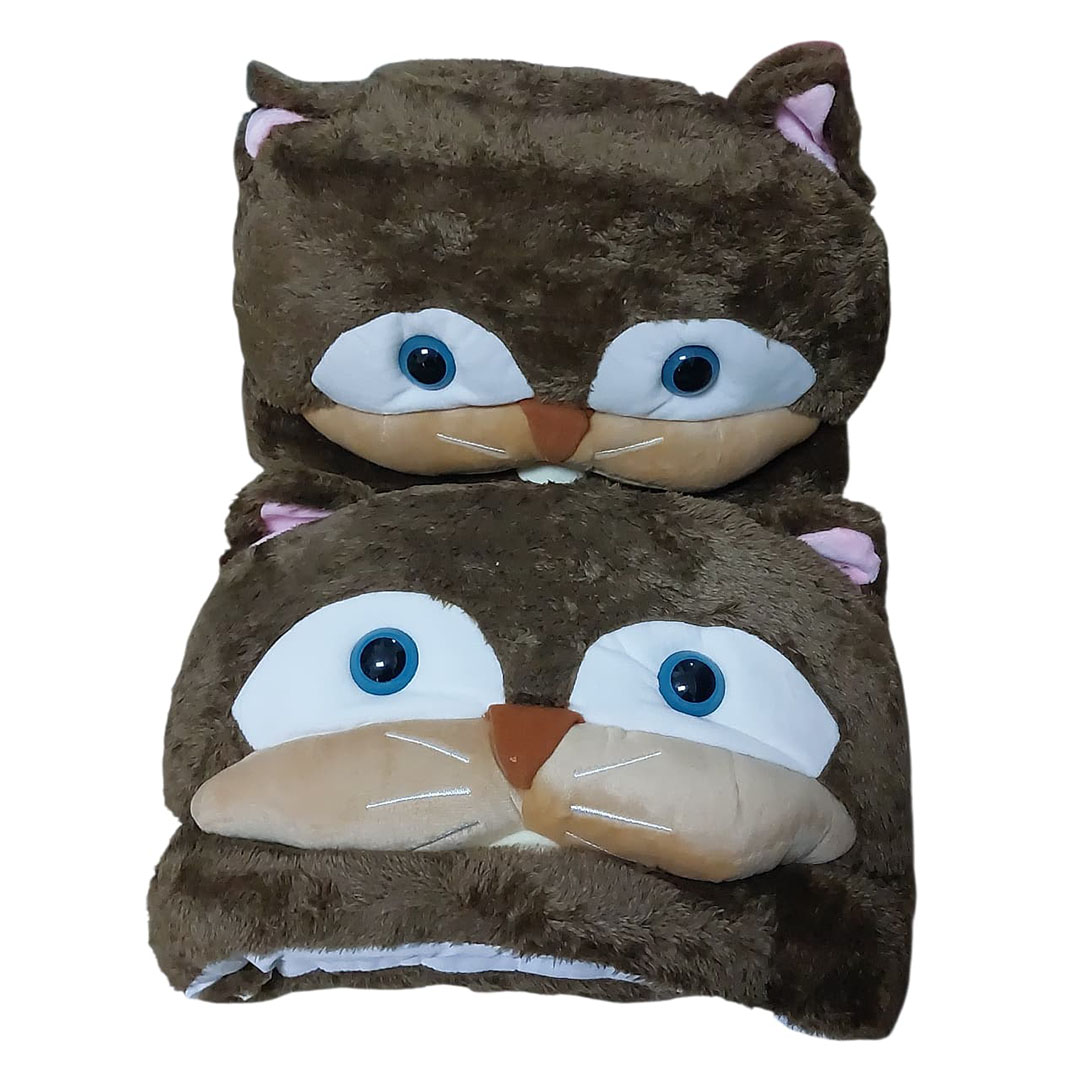 غطاء مسند راس للسياره - قطة - 2 قطعة