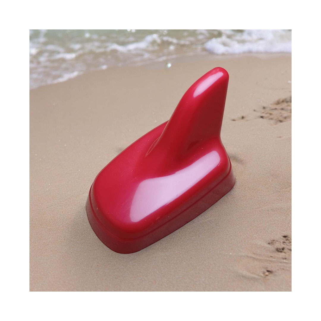 اريال هوائي للسيارة بلاستيك - شكل زعنفة القرش - أحمر