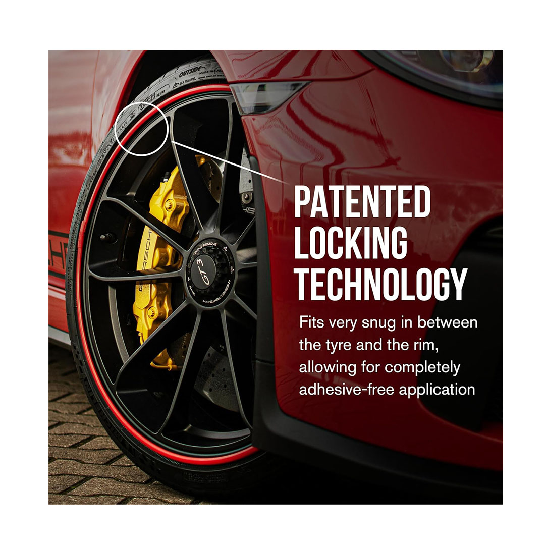 واقي جنوط عجلات لجميع أنواع السيارات - أحمر