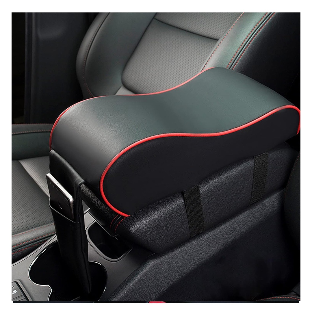 مسند ذراع للسيارة - أسود/أحمر