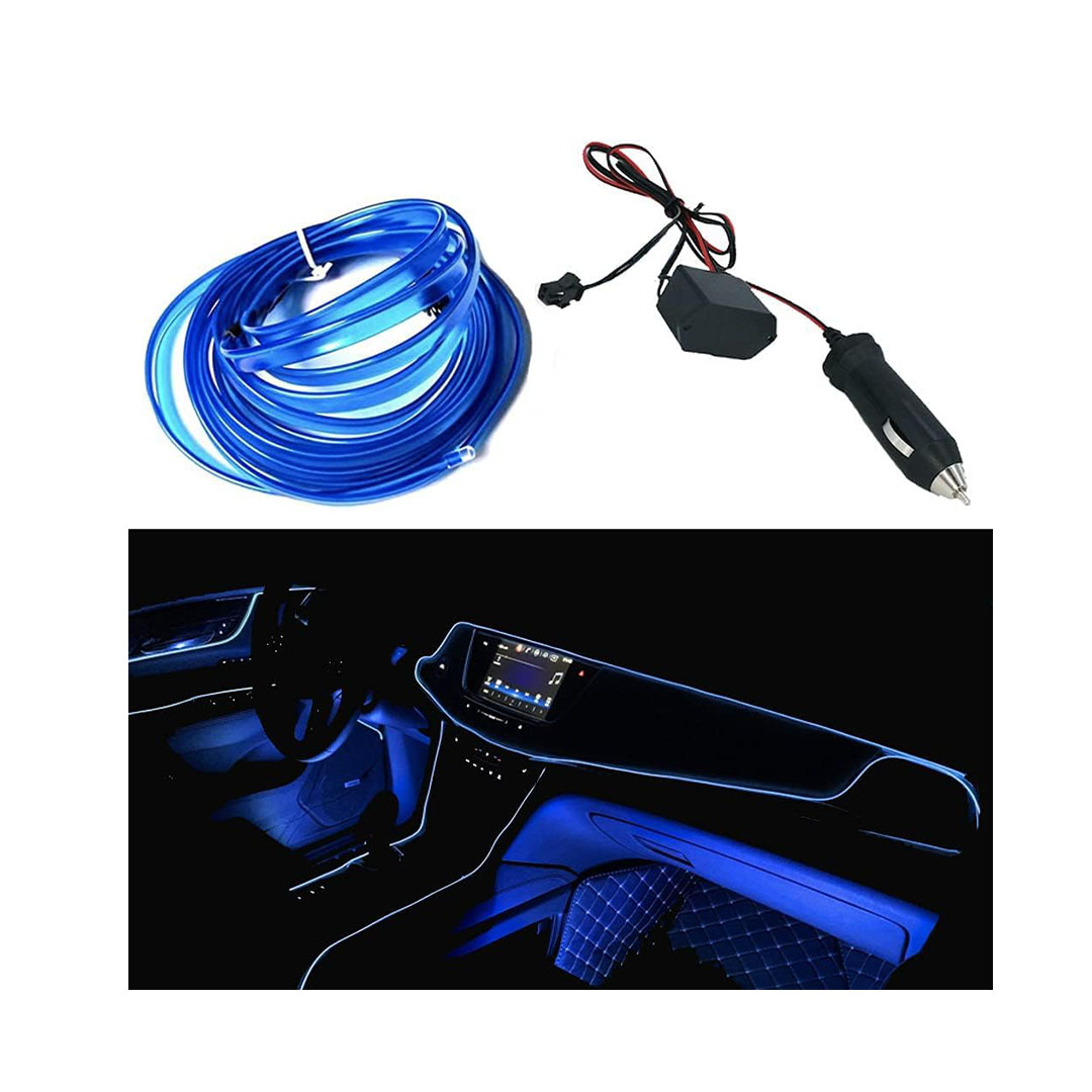 حبل نور ليد ازرق للسيارة - 3 متر