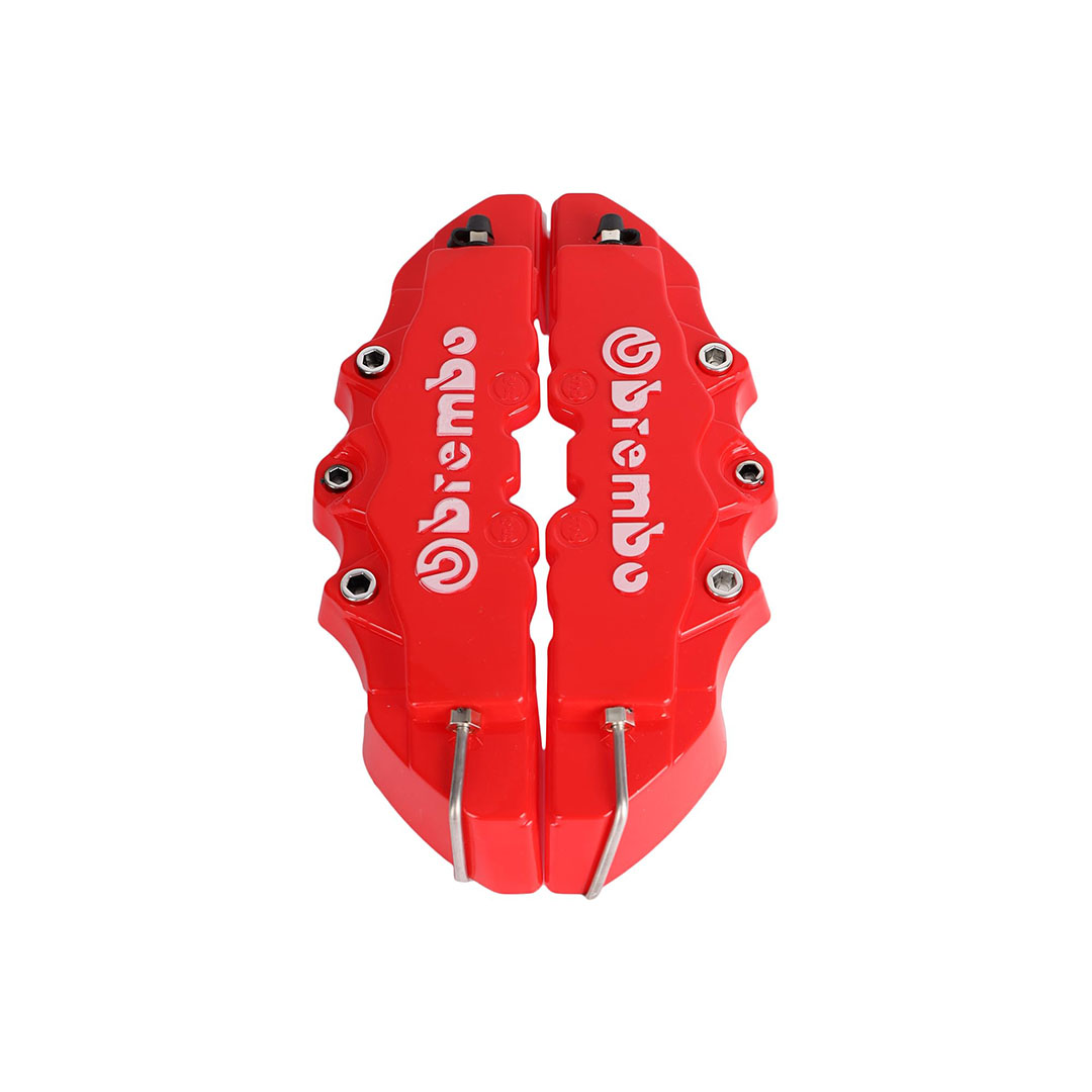 غطاء تيل فرامل - 2 قطعة - مقاس L - أحمر