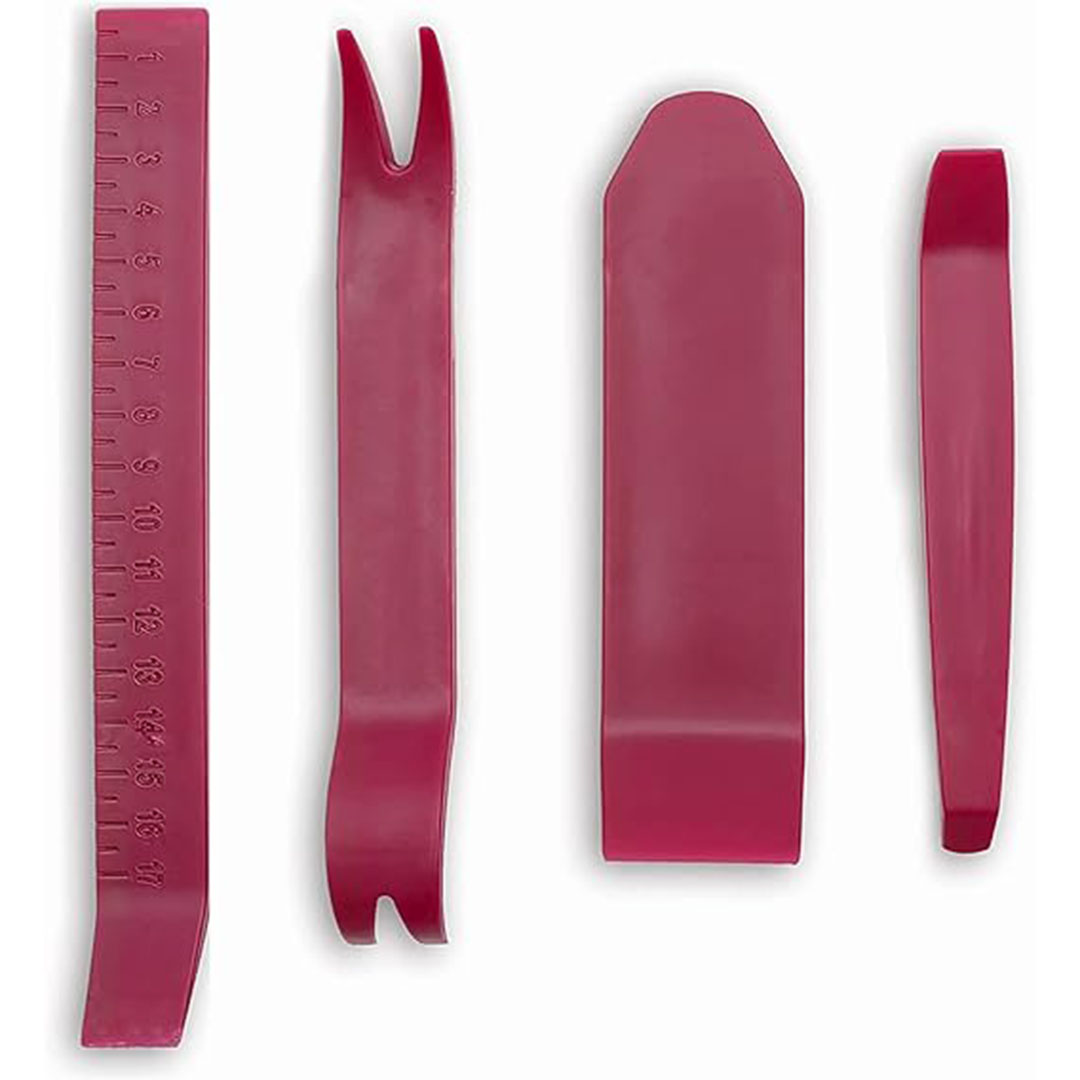 طقم أدوات صيانة السيارة بدون خدوش - أحمر