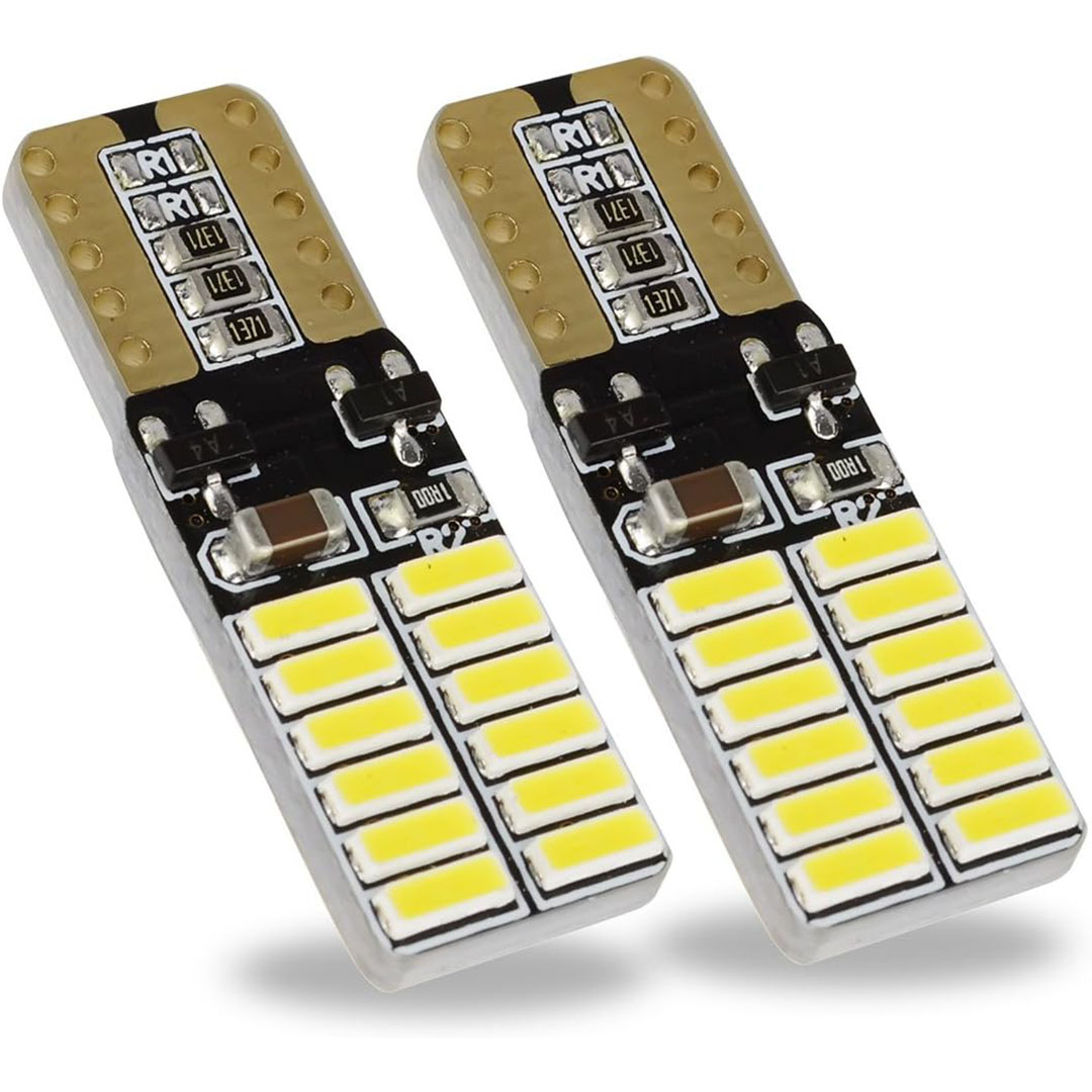 طقم لمبة ليد شريحة - 2 قطعة - 20 ليد - T10