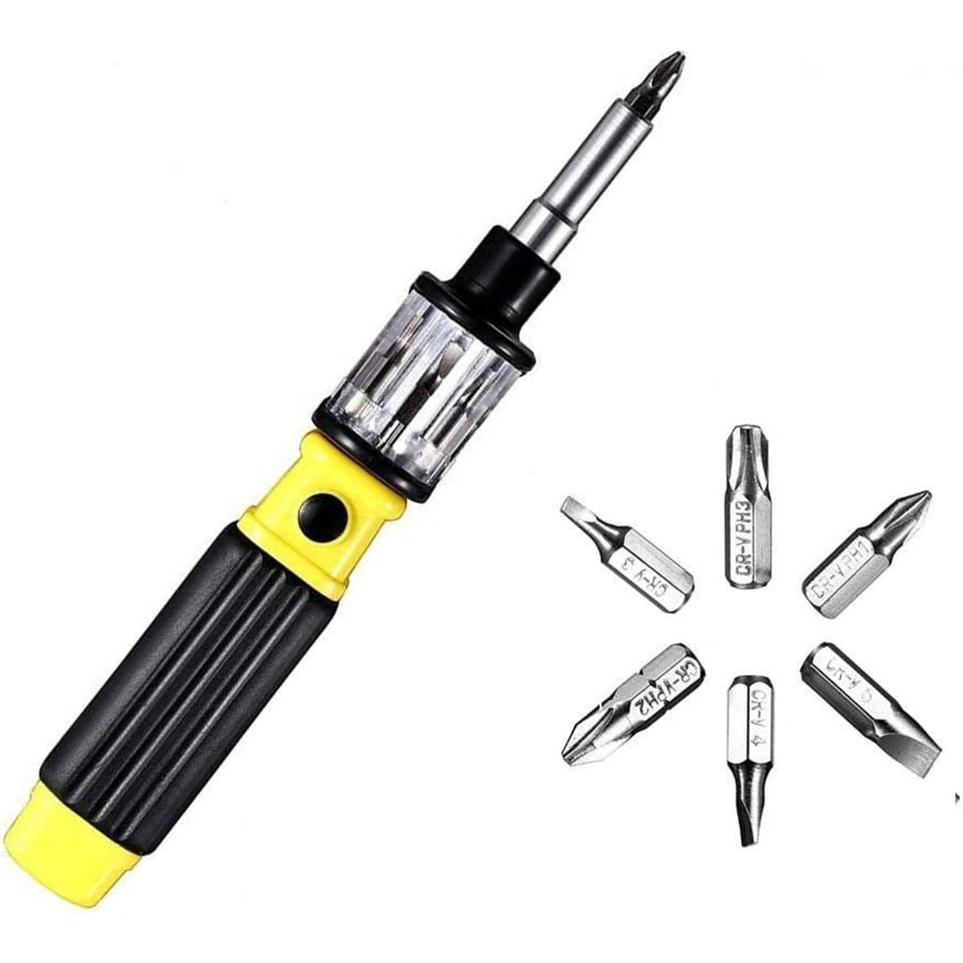 مفك براغي مغناطيسي متعدد الوظائف - 6 في 1