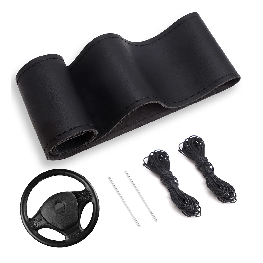 FXP-20 غطاء جلد طارة دركسيون - أسود