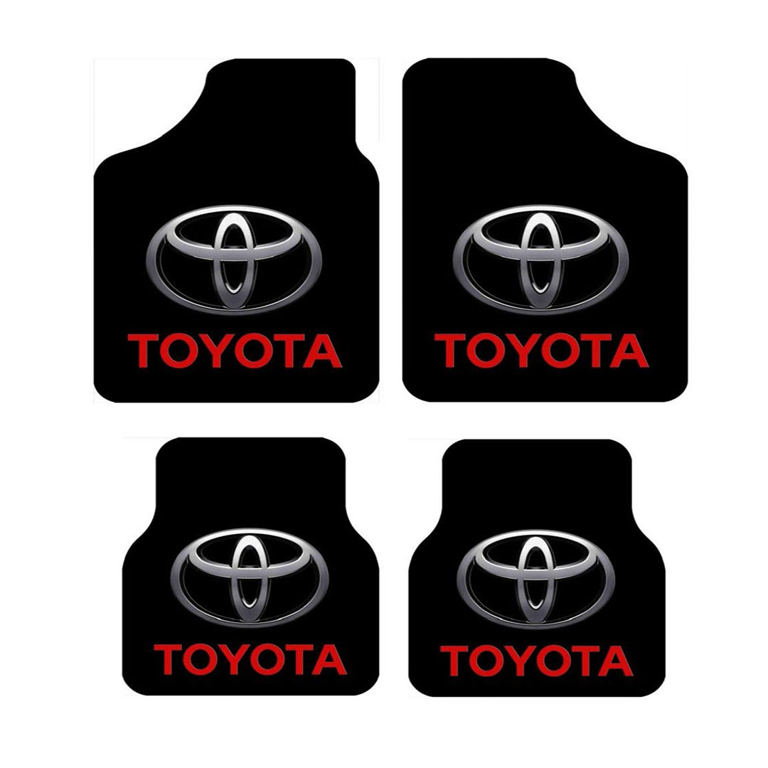 دواسة للسيارة - تيوتا - 4 قطع - أسود