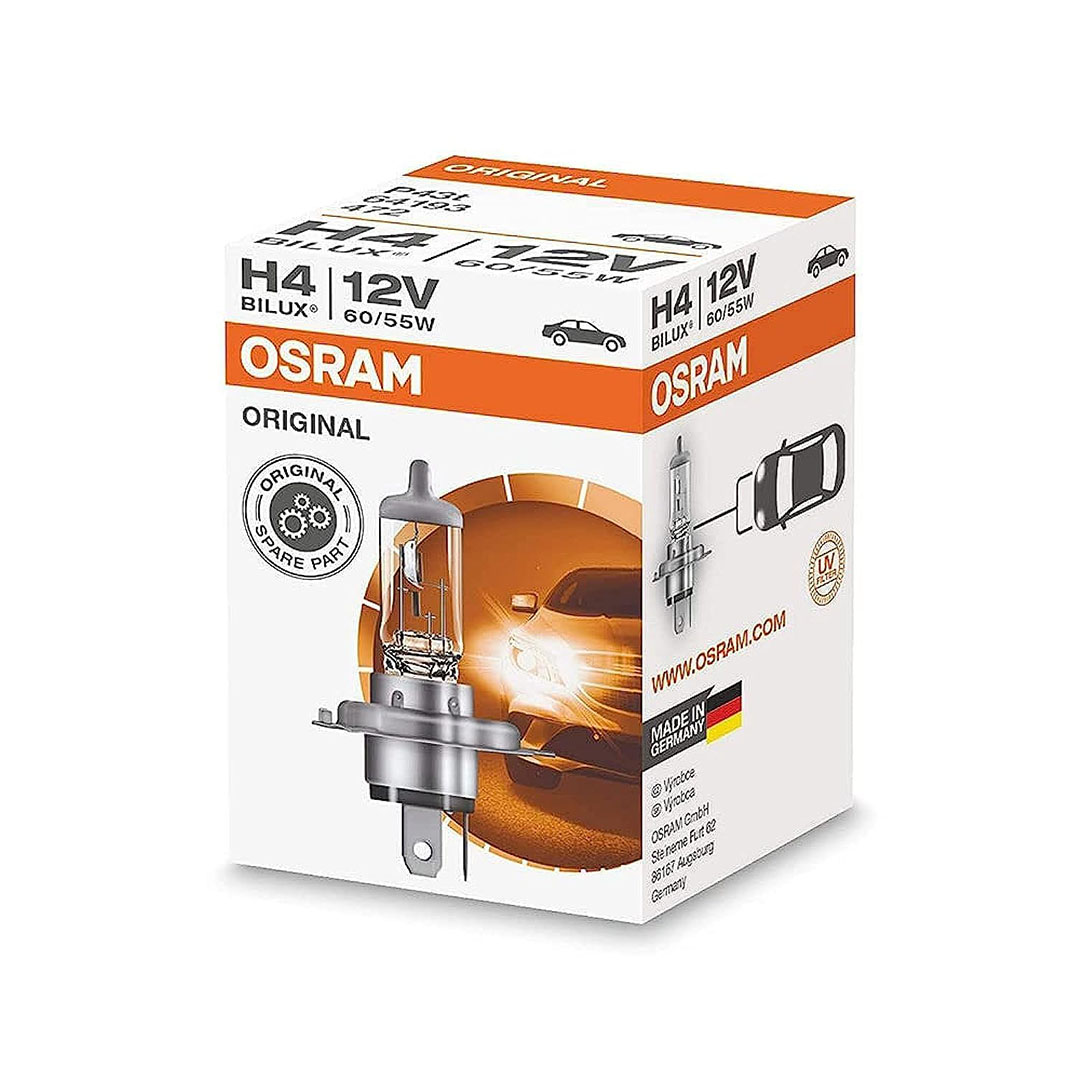 لمبة هالوجين أصلية لفانوس السيارة H4 - 12 فولت