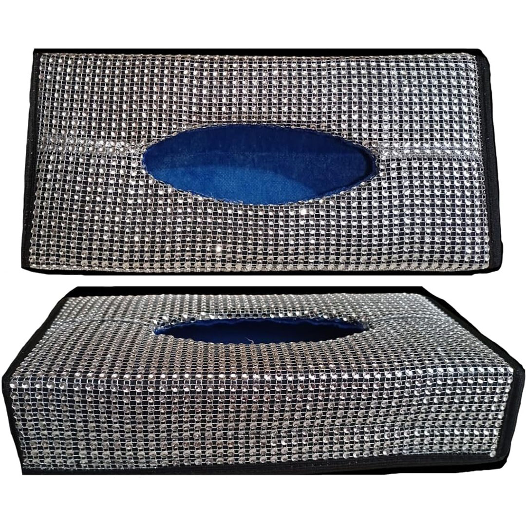 كافر صندوق مناديل ستريس - فضي