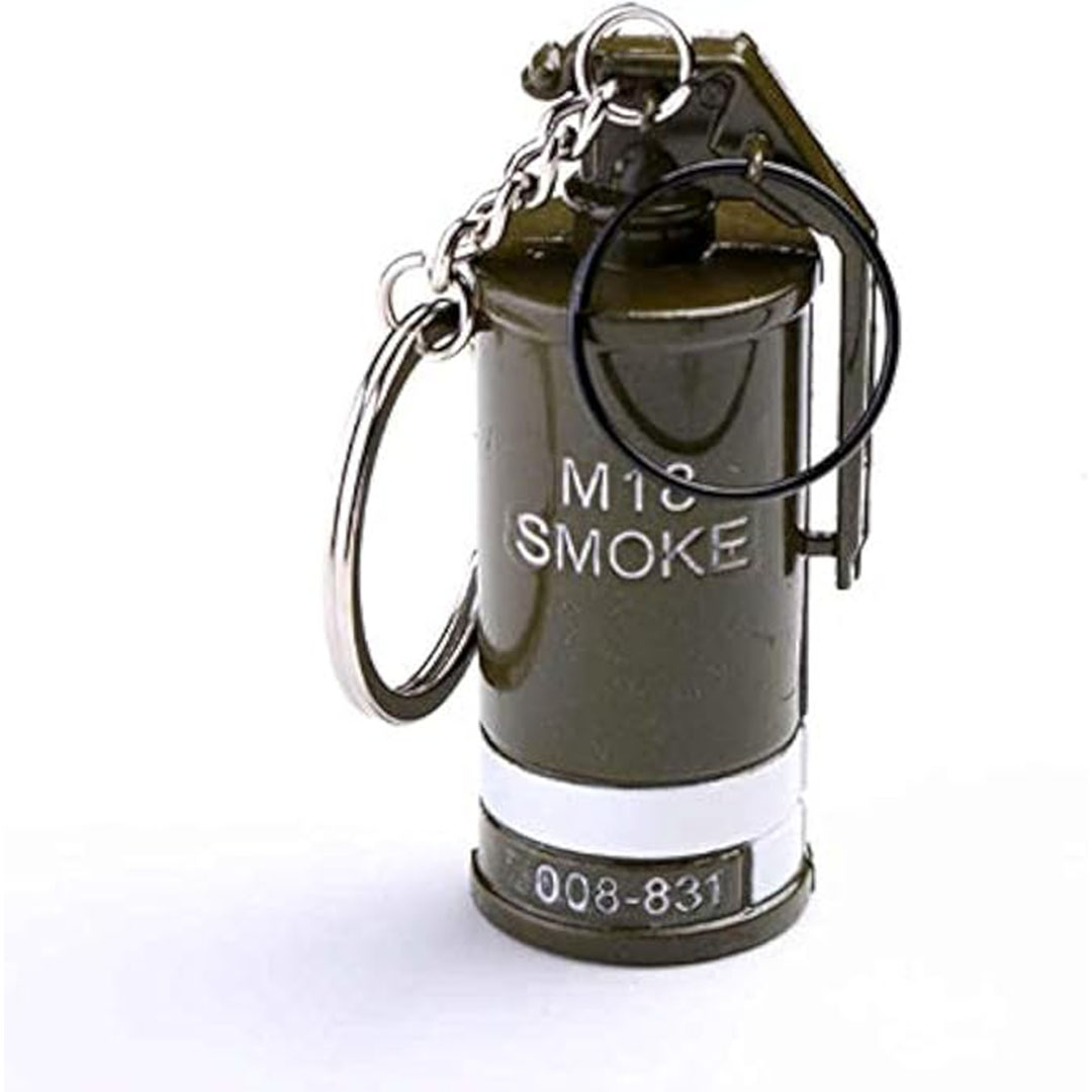 ميدالية مفاتيح - شكل انبوبة - بني