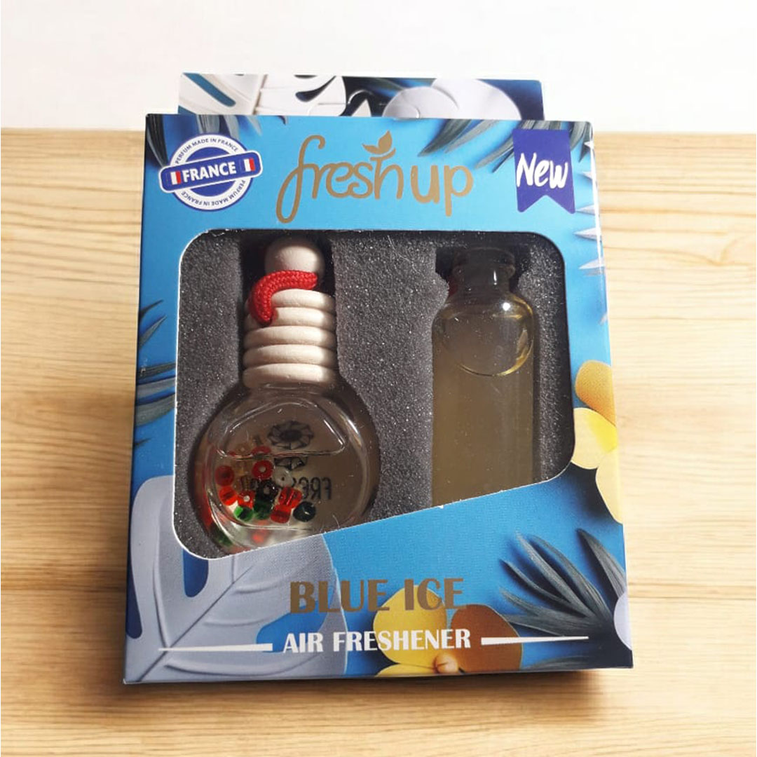 معطر زيت للسيارة مع زجاجة زيت اضافية - بلو أيس