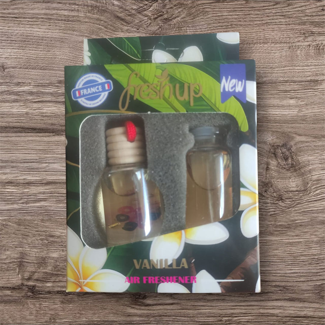 معطر زيت للسيارة مع زجاجة زيت اضافية - فانيلا