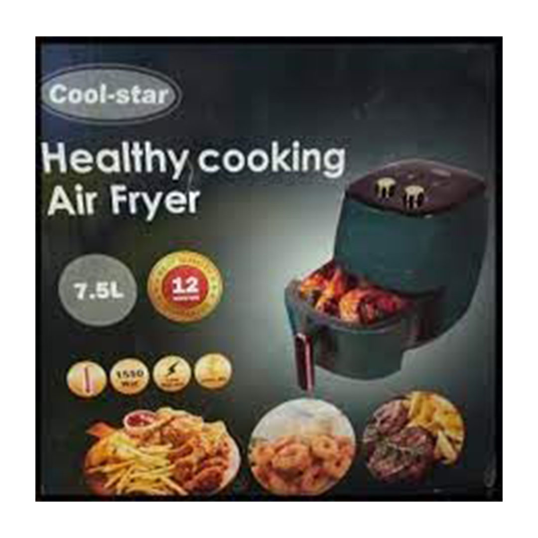 قلاية هوائية - 7.5 لتر - 1550 واط - مزود بتقنية الهواء السريع لطهي صحي وقليل الدسم