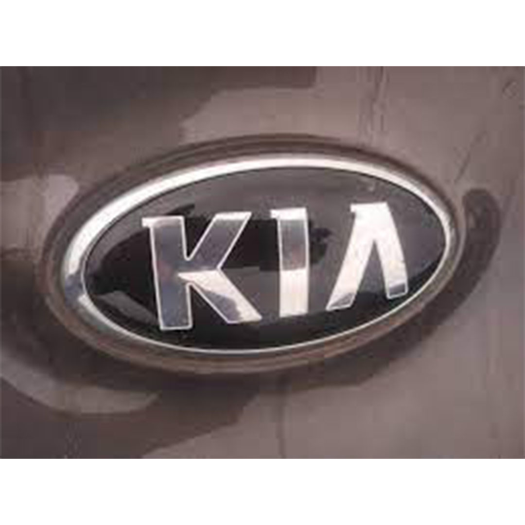 ملصق لوجو كيا 3D – فضي × أسود