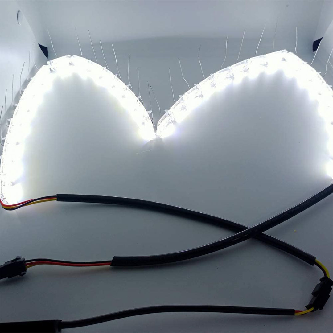 شريط ليد للفانوس الامامي كريستال - 12 سم - أبيض / أصفر