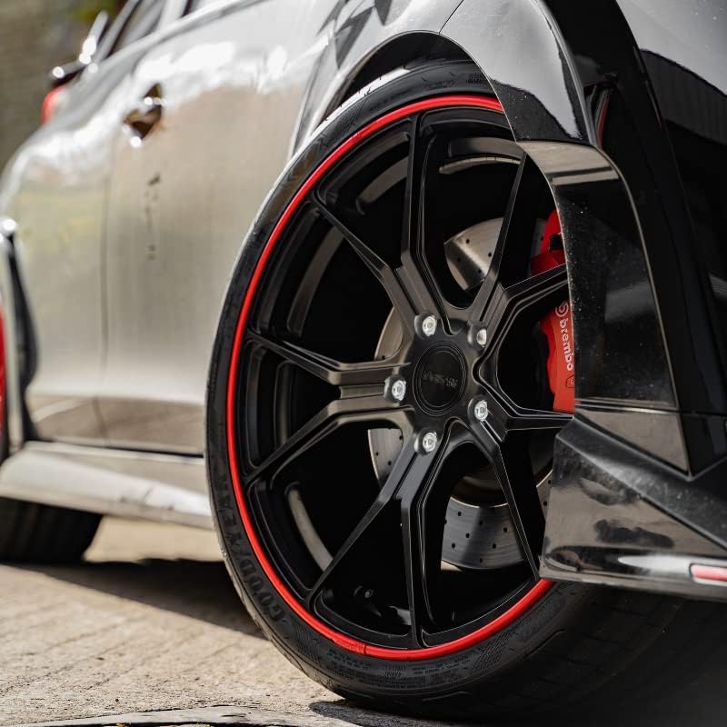 واقي جنوط عجلات لجميع أنواع السيارات - أحمر