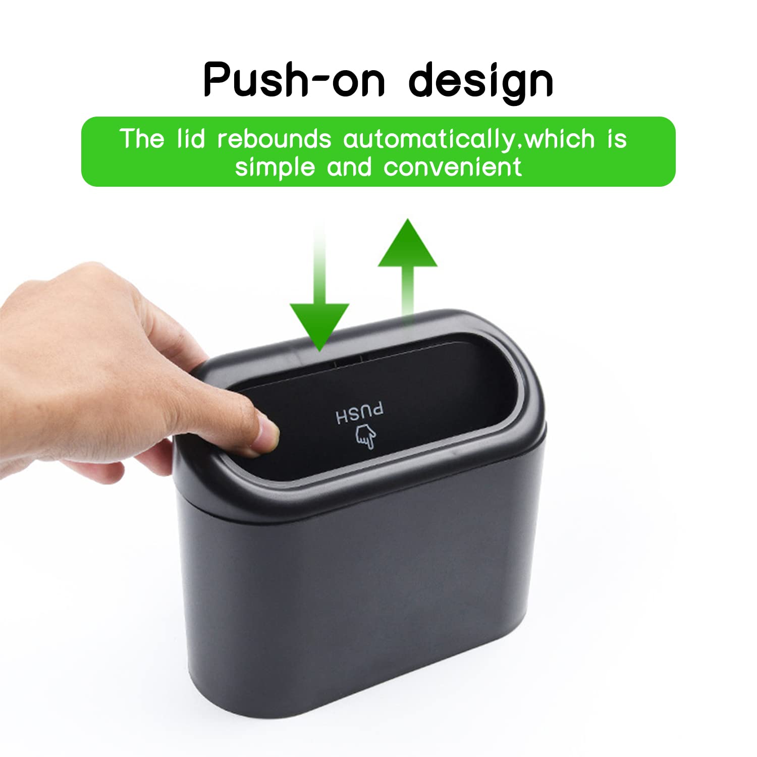 باسكت مهملات صغير للسيارة - أسود