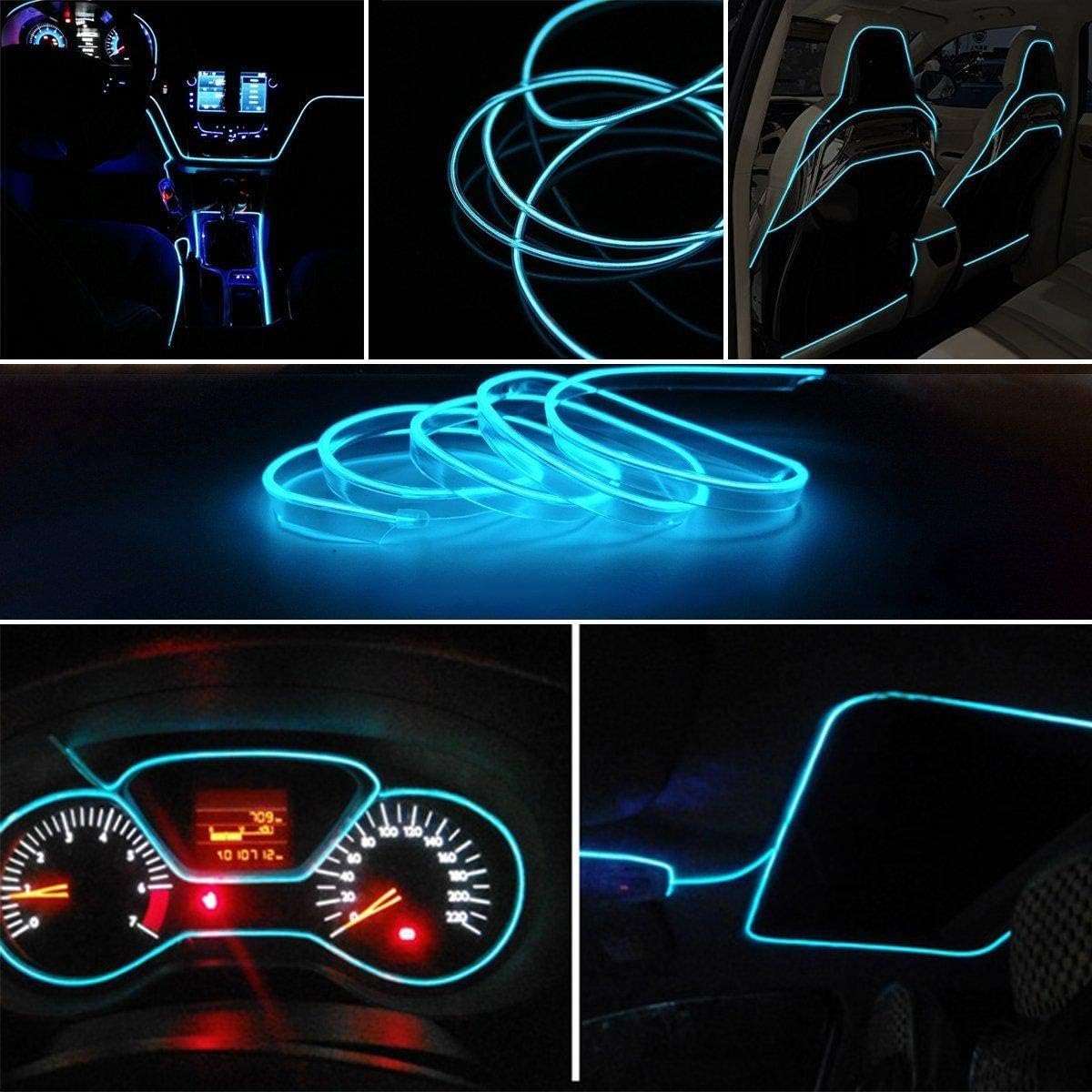 حبل نور ليد ازرق للسيارة - 3 متر