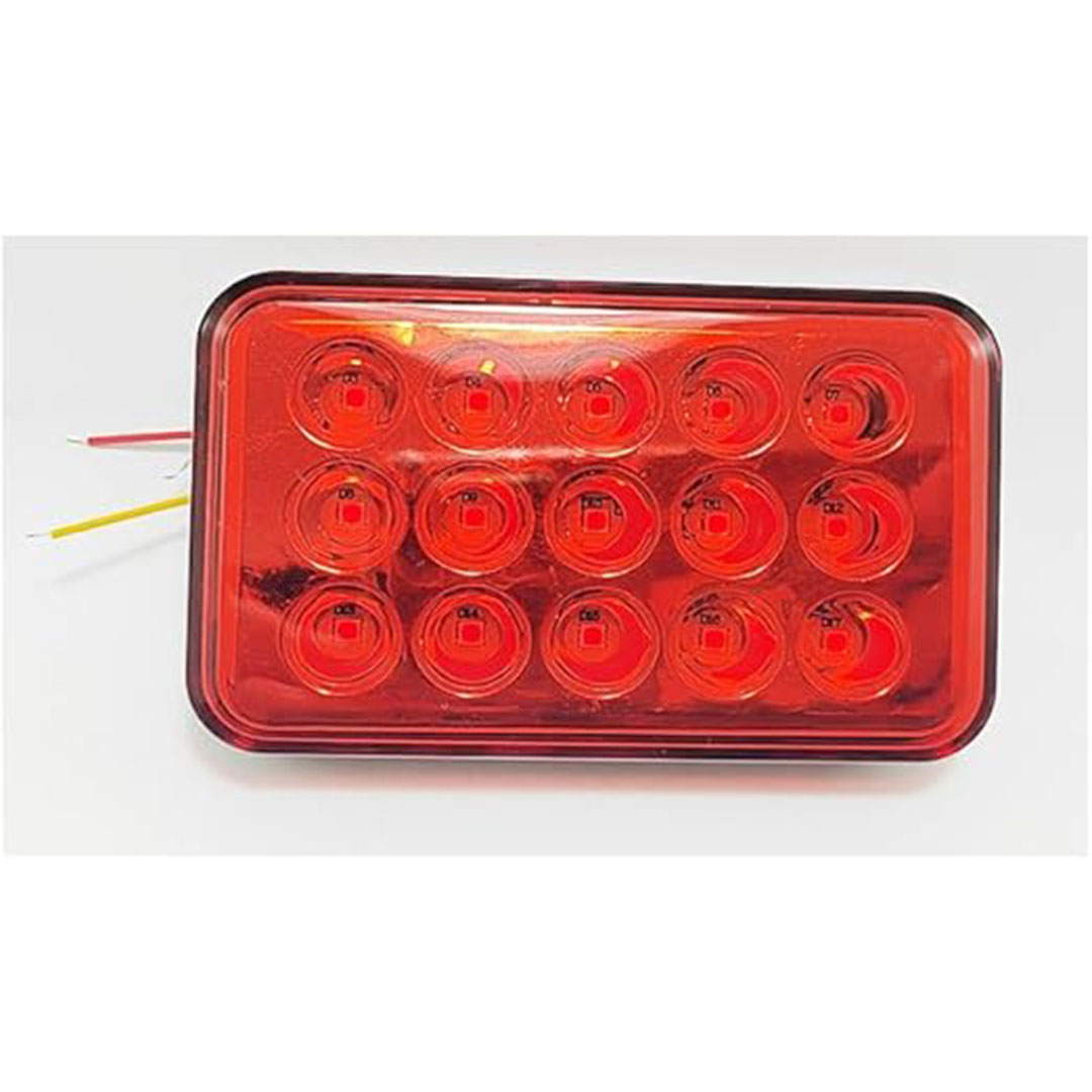 كشاف فرامل خلفي LED مستطيل وامض للسيارات والدراجات – 15 لمبة