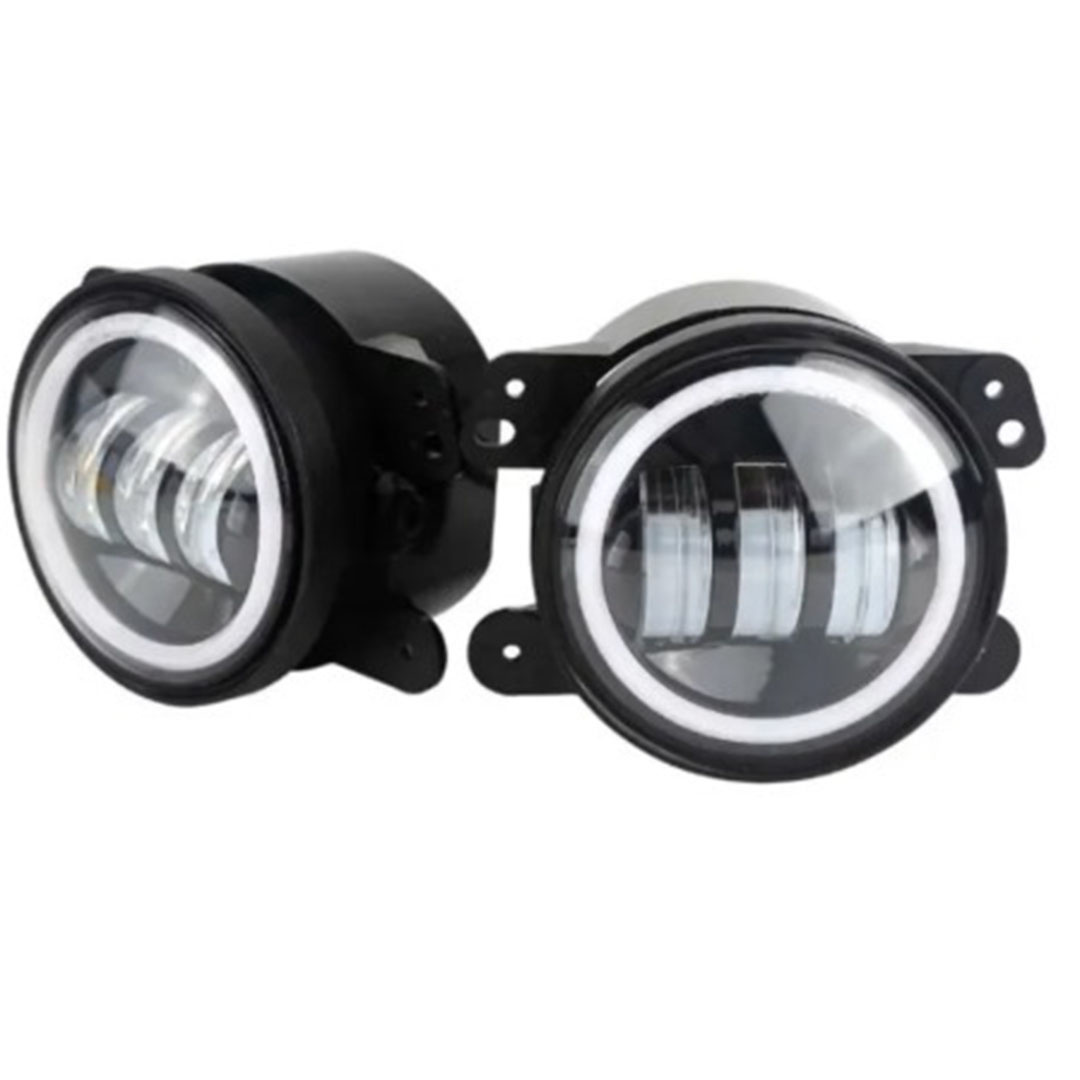 طقم كشافات شبورة بعدسات 3 عين + رينج إضاءة