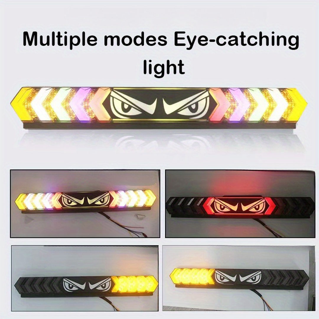 شريط إضاءة RGB شكل عيون للسيارات - 30 سم