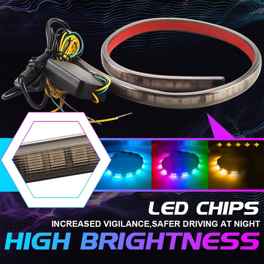 طقم 4 شرائط LED إشارات وفرامل مقاومة للماء - 60 سم