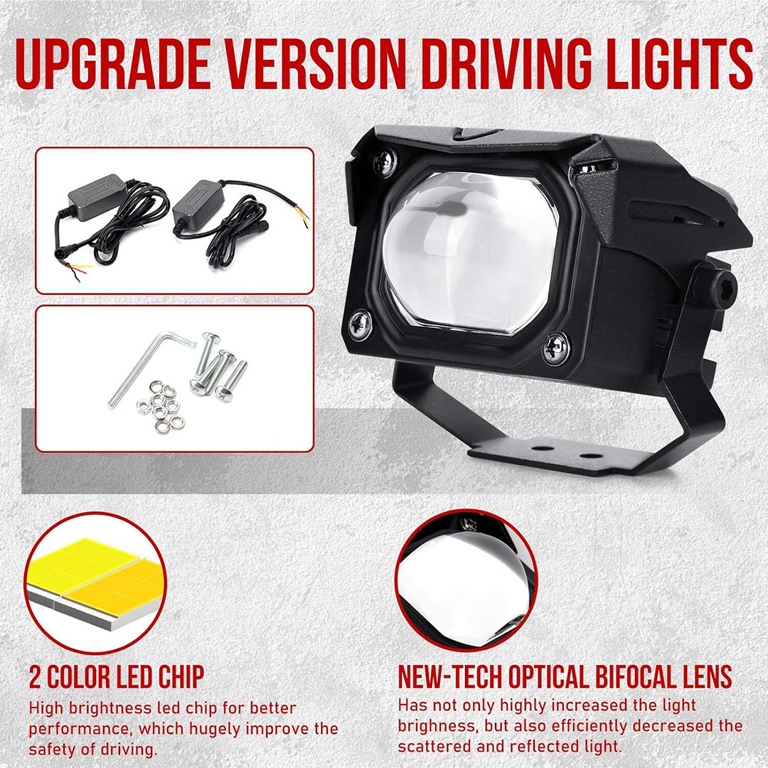 كشاف أمامي للدراجة النارية - 60 وات - أسود