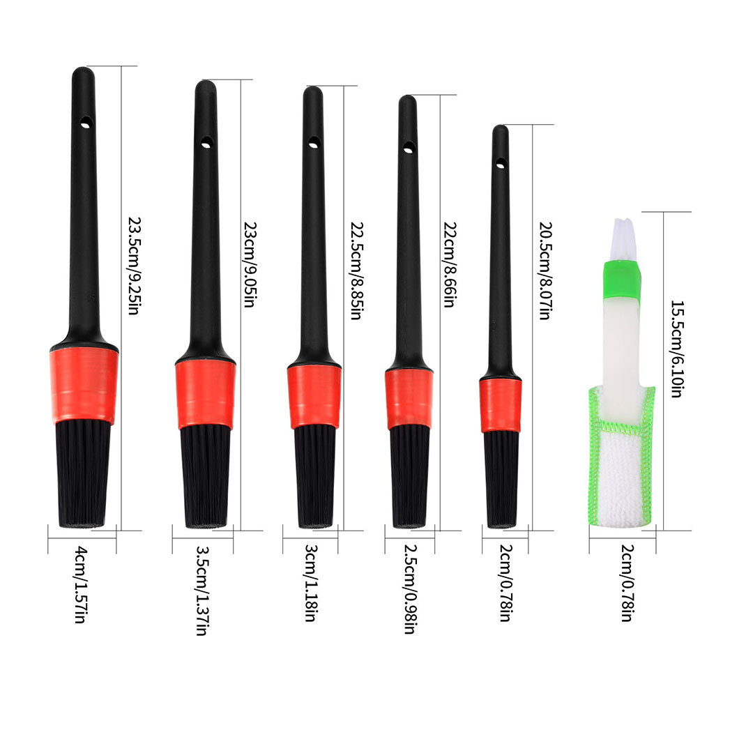 ‎2-Dty-007-074 مجموعة فرش تنظيف السيارة - 5 قطع