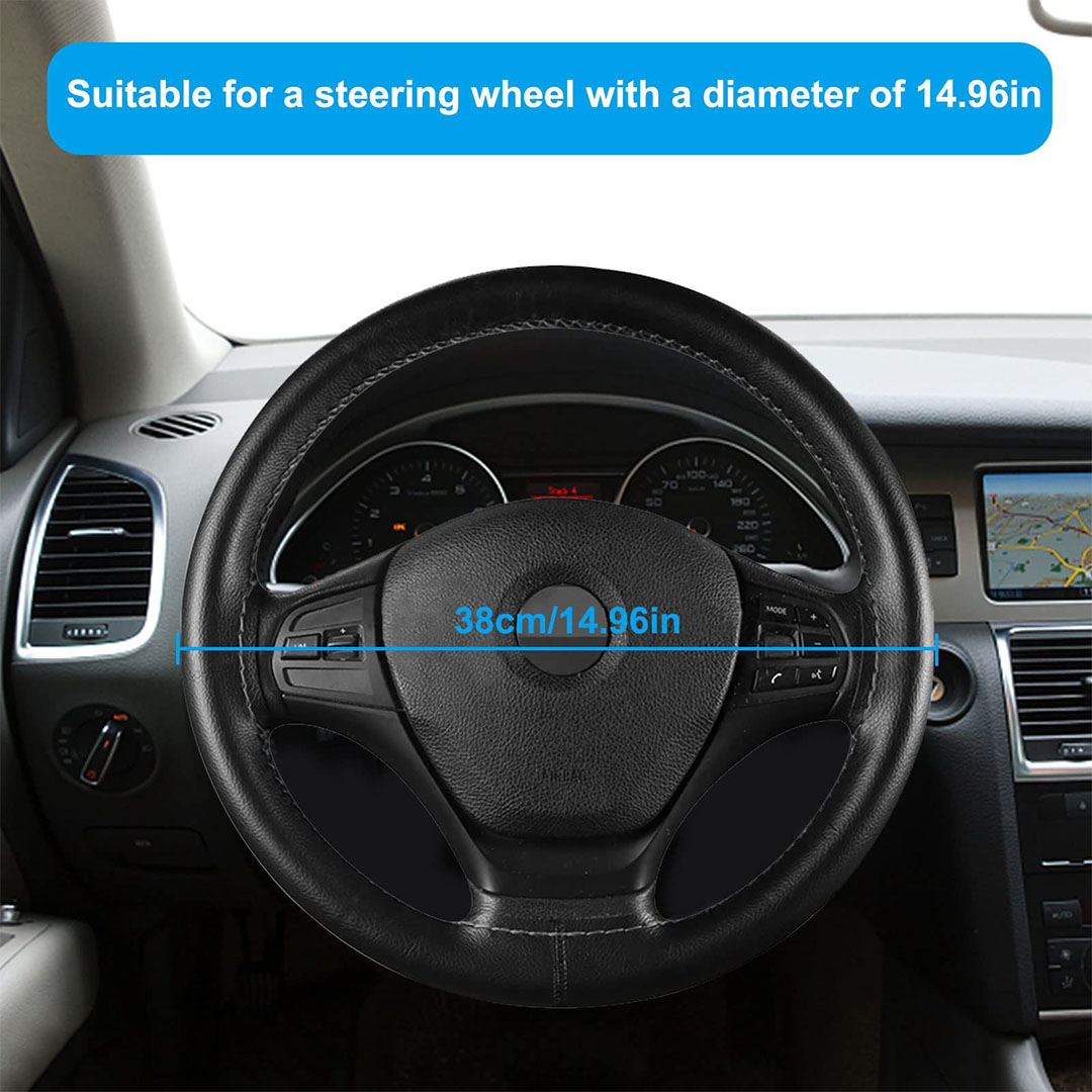 FXP-20 غطاء جلد طارة دركسيون - أسود