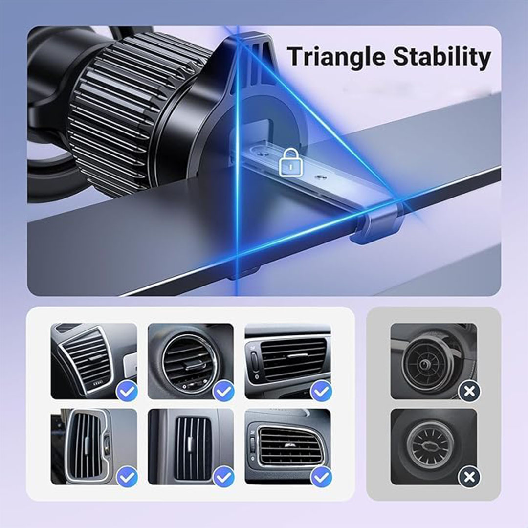 حامل هاتف السيارة المغناطيسي Mag-Safe،- أسود