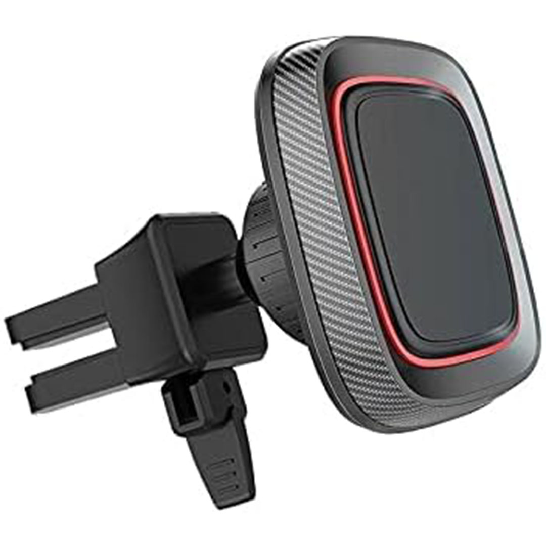 حامل مغناطيس للسيارة مثبت على فتحة التكييف متوافق مع جميع الموبايلات - أسود