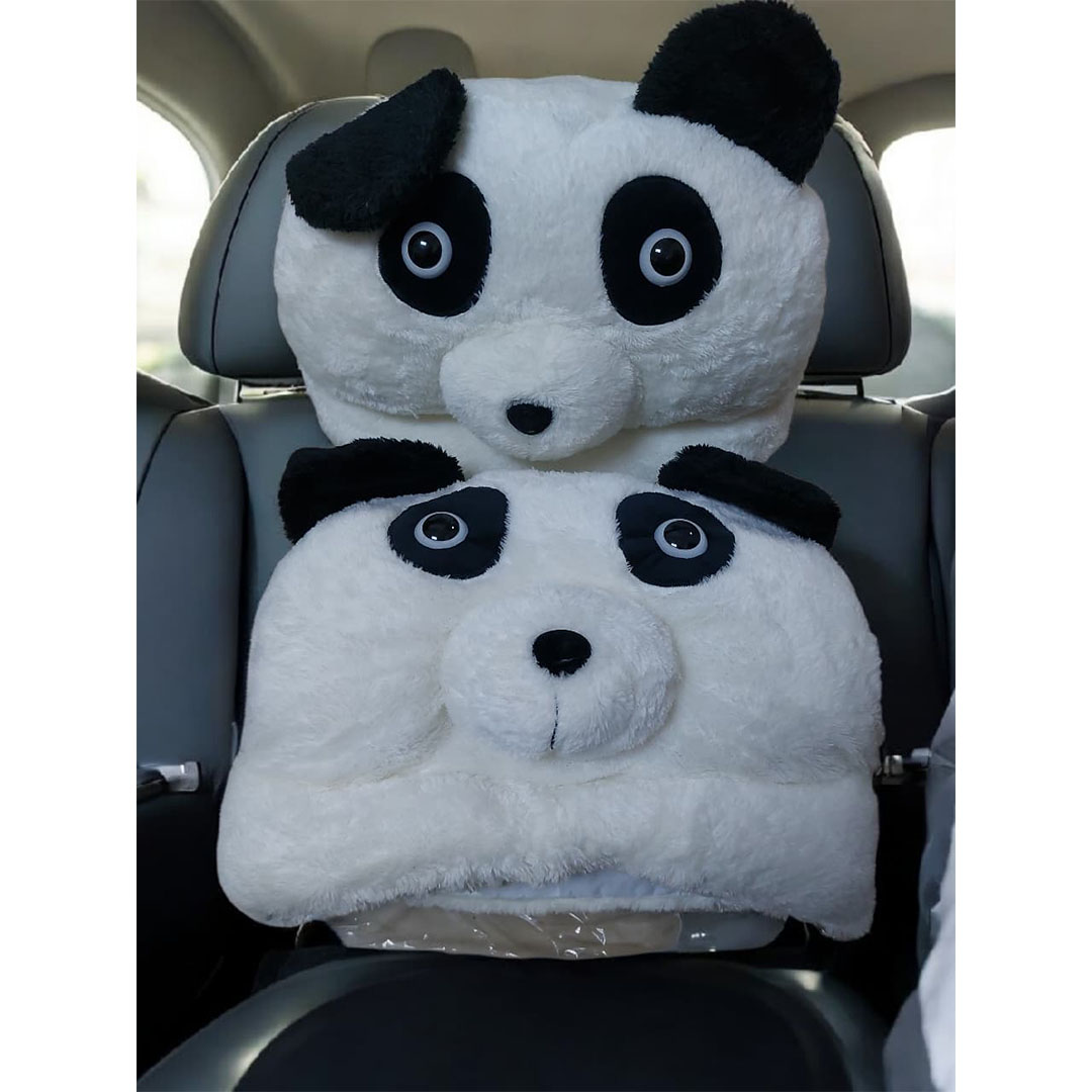 غطاء مسند راس للسيارة - باندا - 2 قطعة