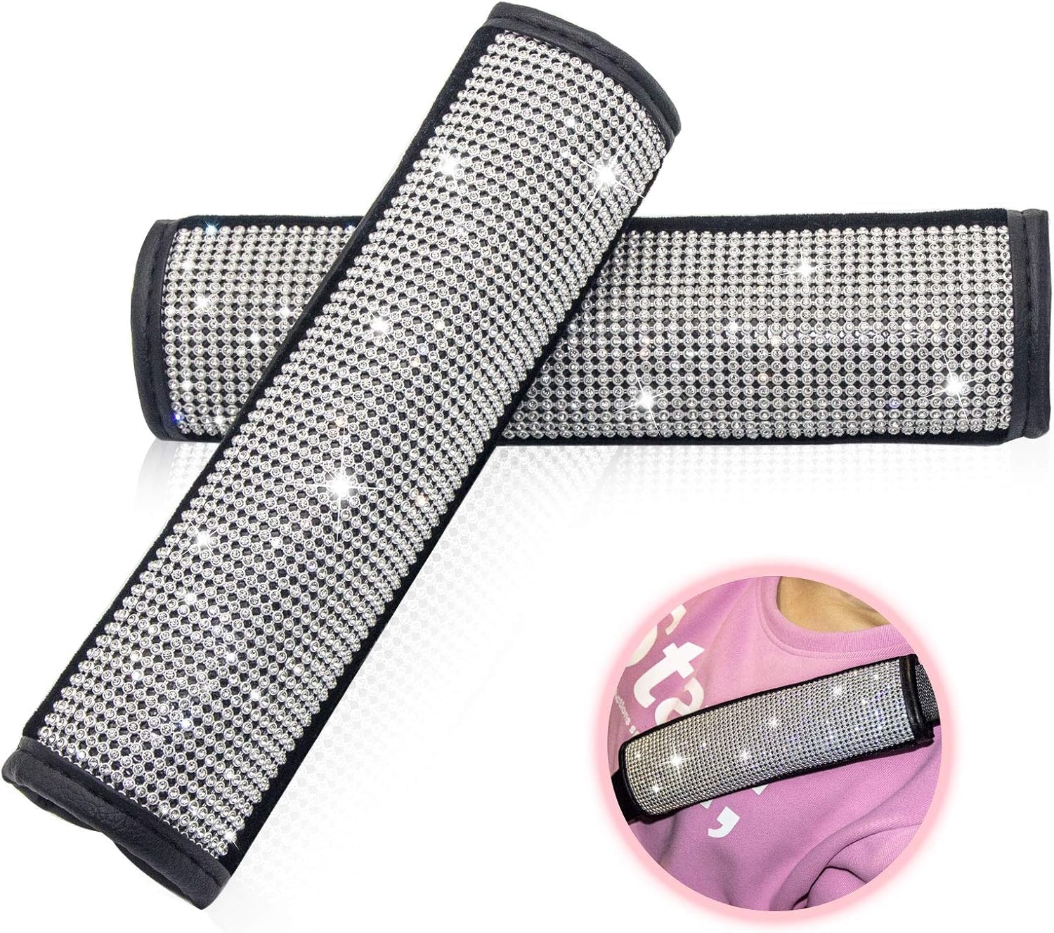 طقم اكسسوارات سيارة استرس - 5 قطع - أسود/فضي