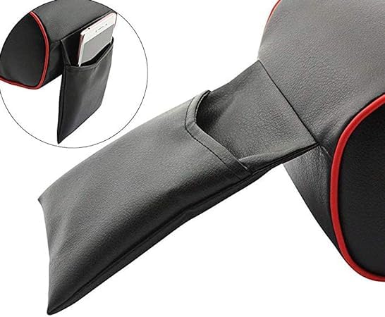 مسند ذراع للسيارة - أسود/أحمر