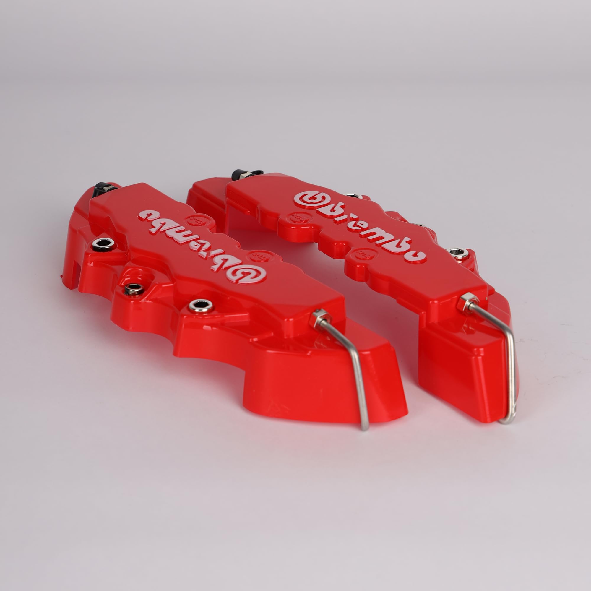 غطاء تيل فرامل - 2 قطعة - مقاس L - أحمر