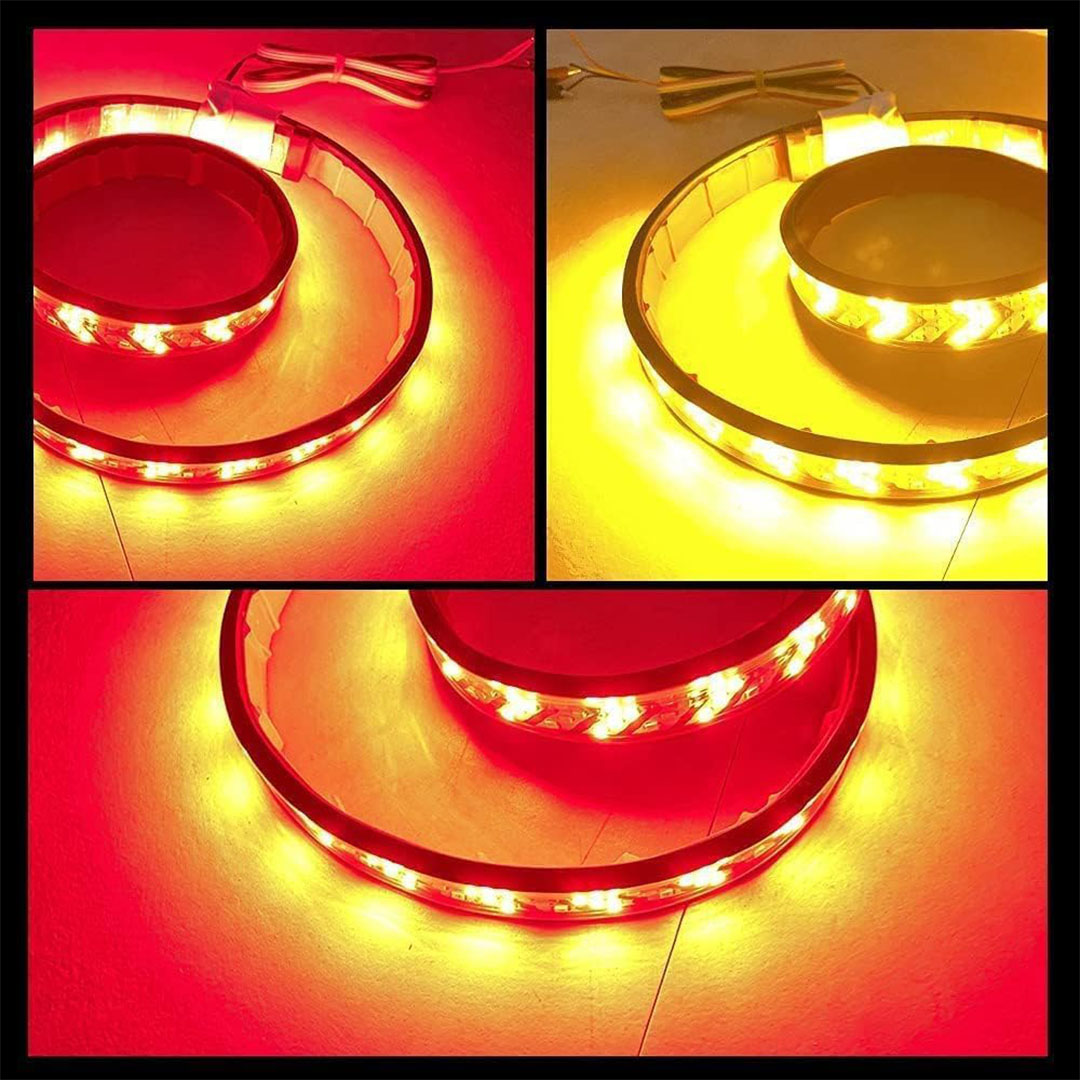 شريط إضاءة خلفي LED للسيارة بإشارة سهمية – 150 سم