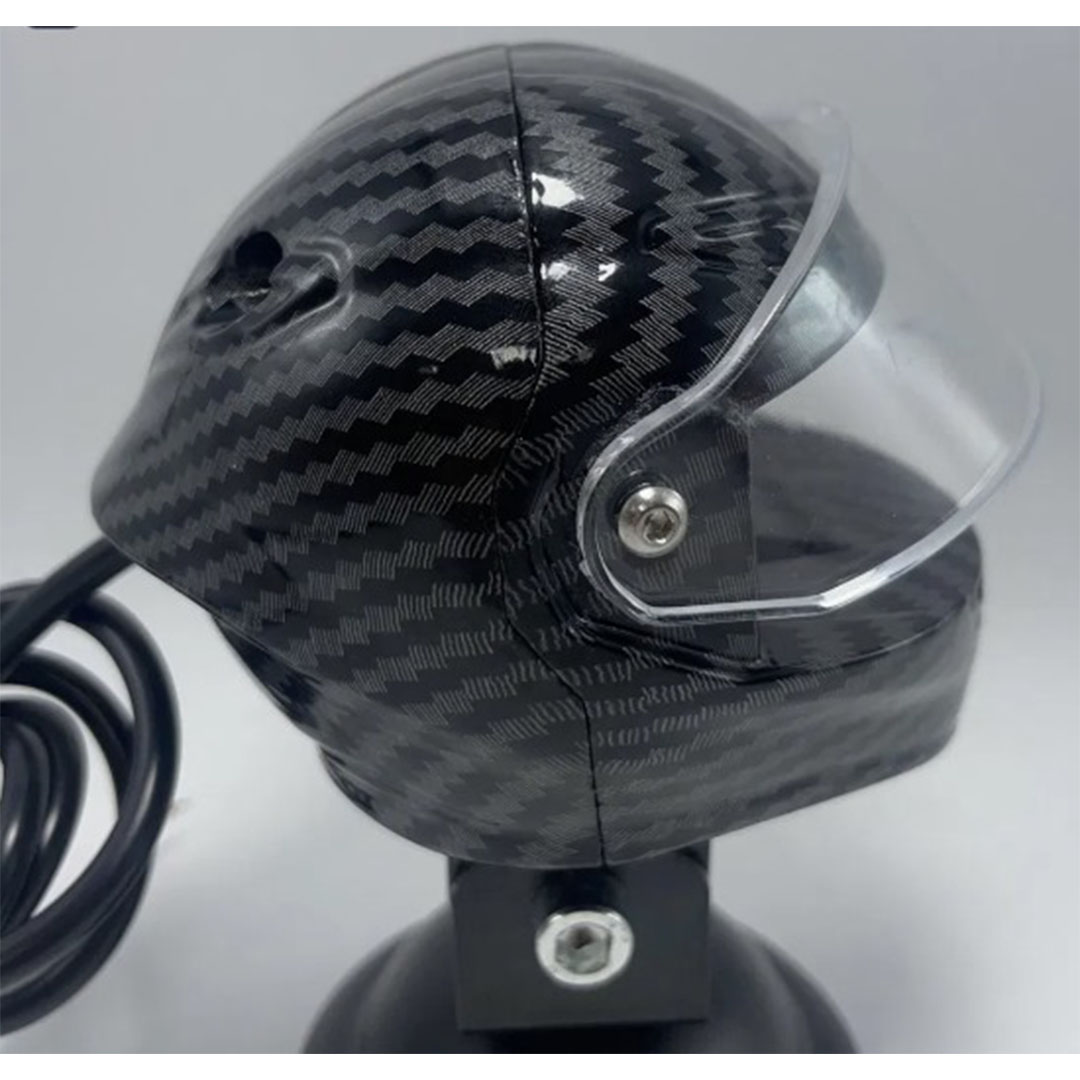 كشاف LED على شكل خوذة كربون للموتوسيكل