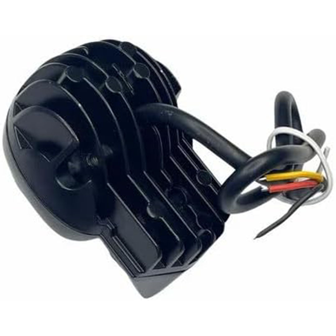 كشاف ضباب LED بتصميم جمجمة بعدستين – ضوء أبيض وأصفر وامض