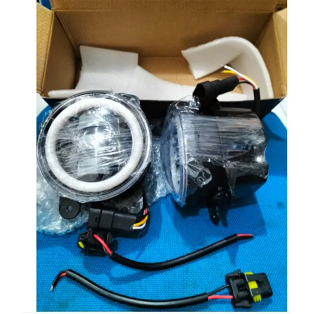 طقم كشافات شبورة بعدسات 3 عين + رينج إضاءة