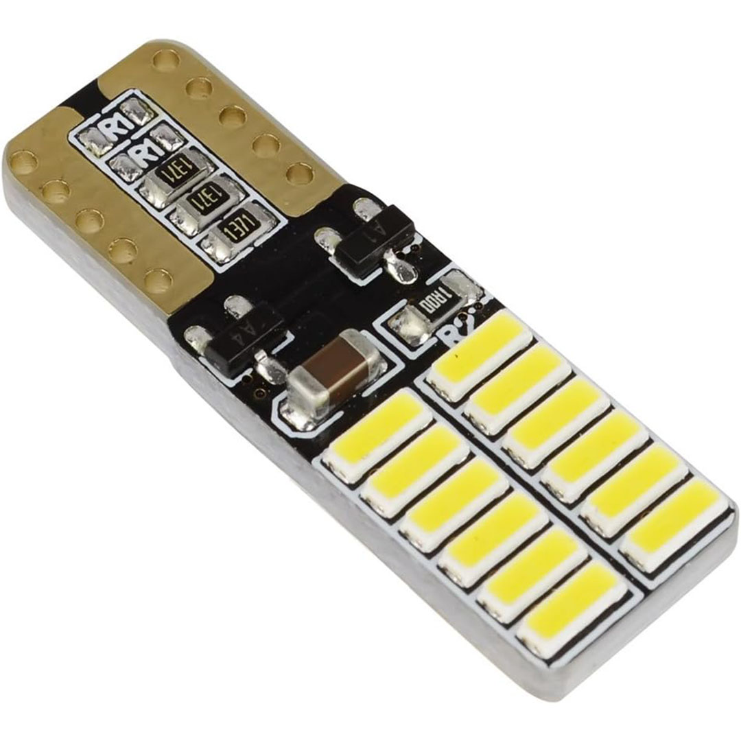 طقم لمبة ليد شريحة - 2 قطعة - 20 ليد - T10