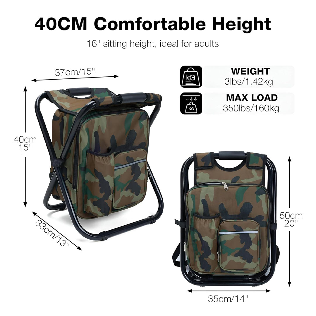 كرسي رحلات مع شنطة مدمجة سهل الحمل