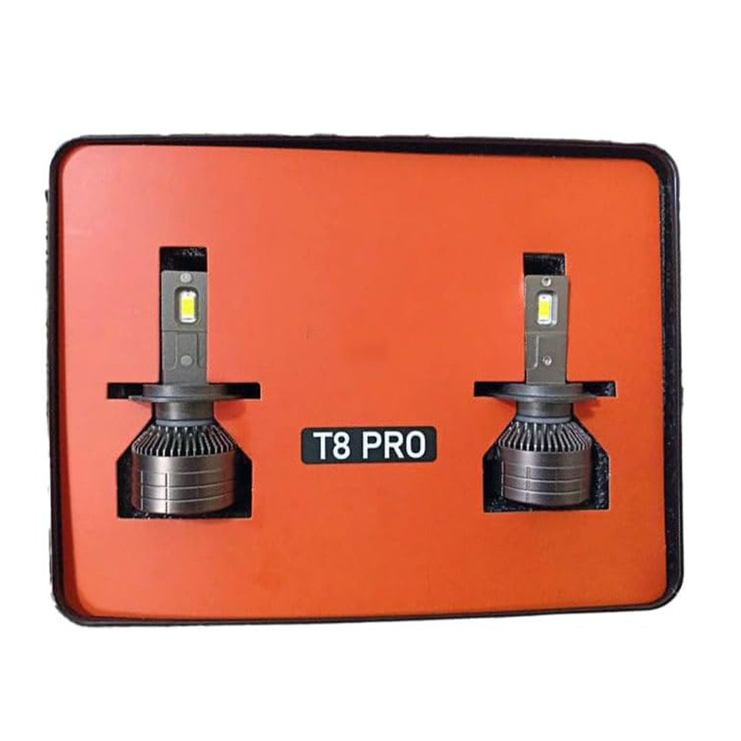 لمبات فانوس أمامية ليد للسيارة T8 برو - 65 وات - 9008-H13