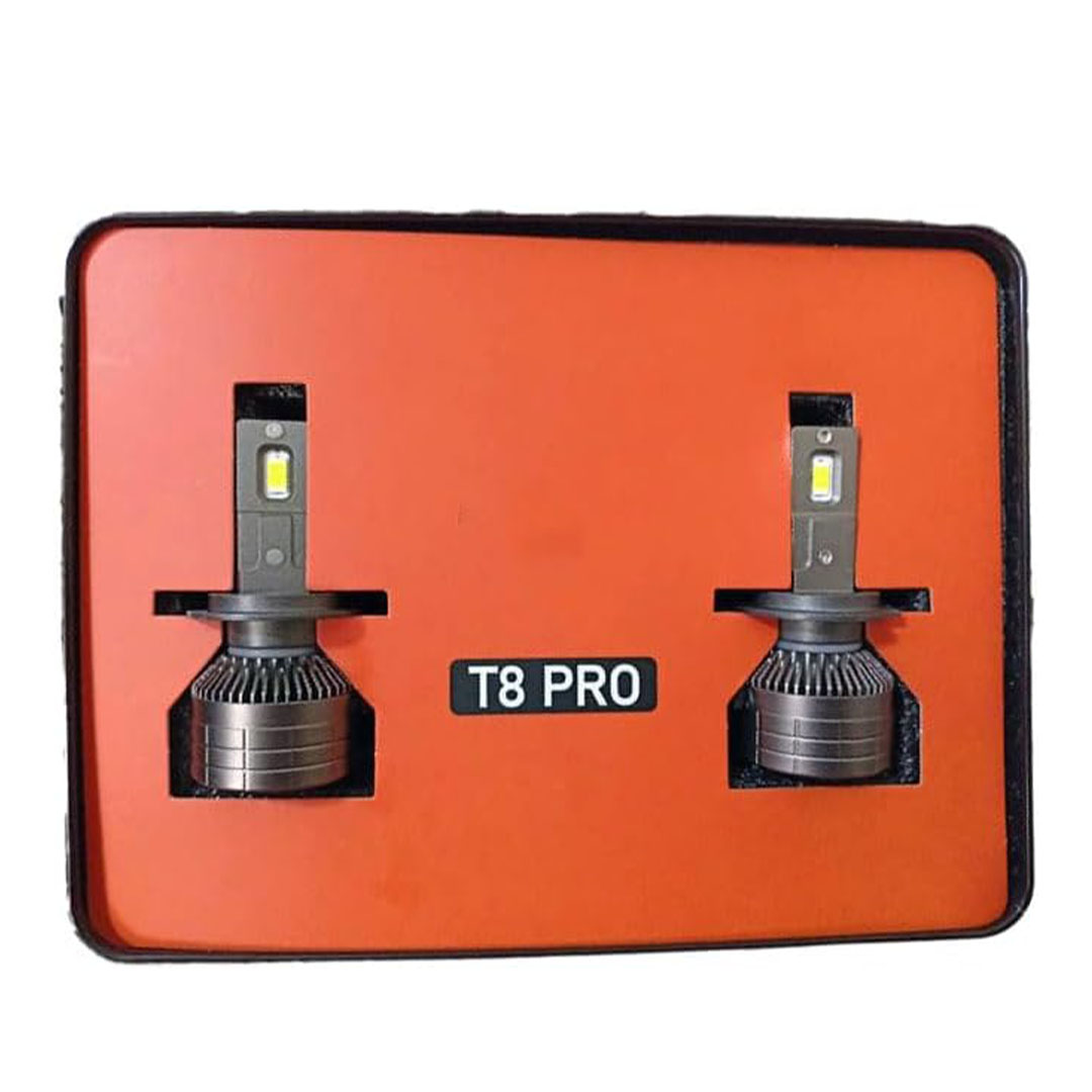 لمبات فانوس أمامية ليد للسيارة T8 برو - 65 وات - 9005