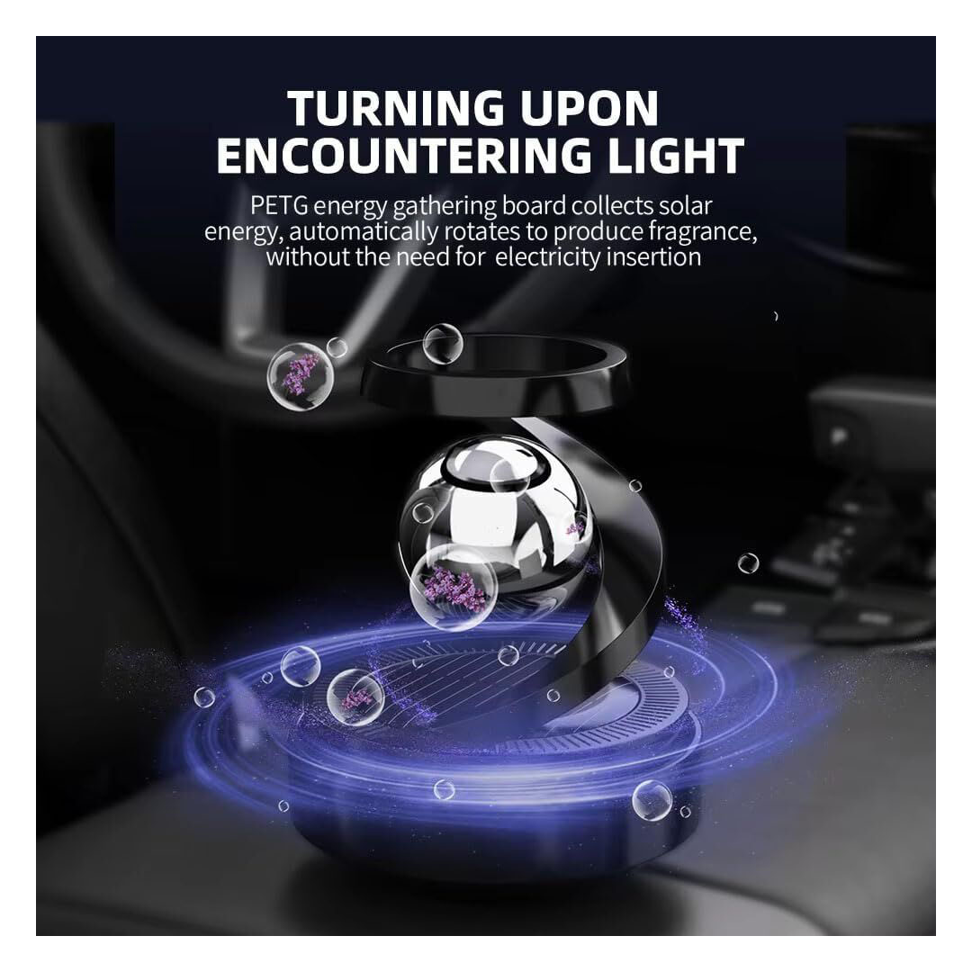 معطر هواء للسيارة يعمل بالطاقة الشمسية 360 درجة - متعدد الألوان